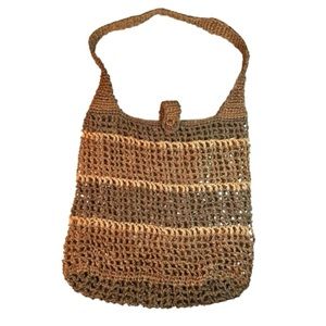 Jute Crochet Net Market Beach Bag